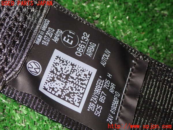 1UPJ-9233357075]VW ザ･ビートル(16CPL)助手席シートベルト 中古_2