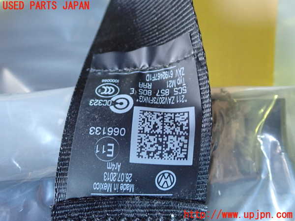 1UPJ-9233357185]VW ザ･ビートル(16CPL)左2列目シートベルト 中古_3