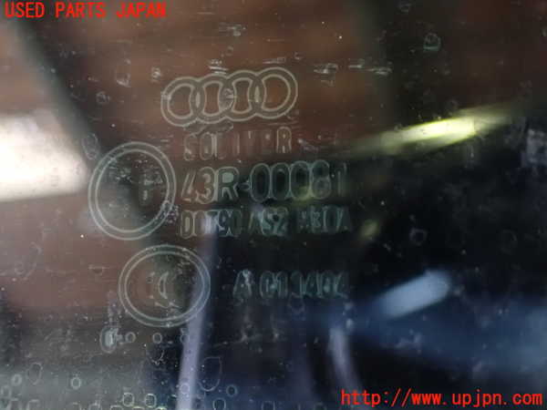 1UPJ-9233371380]アウディ・A5(8TCDNF)右クォーターガラス SOLIVER M30A 中古_2