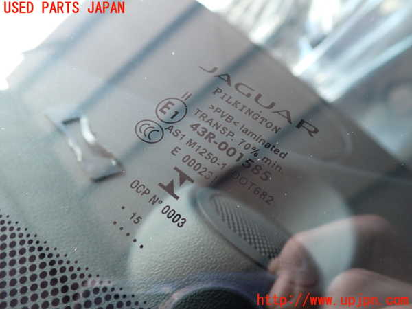 2UPJ-9233461195]ジャガー・XF(JB2GA)フロントガラス 中古 PILKINGTON M1250-1 43R-001585_3