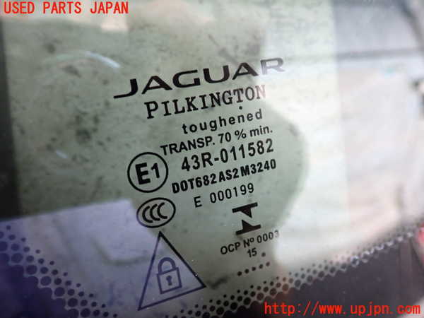 2UPJ-9233461382]ジャガー・XF(JB2GA)左クォーターガラス 中古 PILKINGTON M3240 43R-011582_2