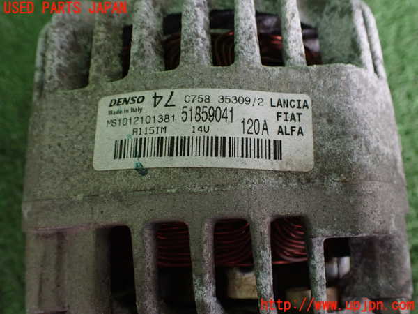 2UPJ-9233526015]フィアット・プントエヴォ(199144)オルタネーター(ダイナモ) 中古_3