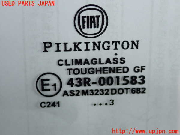 2UPJ-9233571380]フィアット・500(31209)右クォーターガラス 中古 PILKINGTON M3232 43R-001583_3