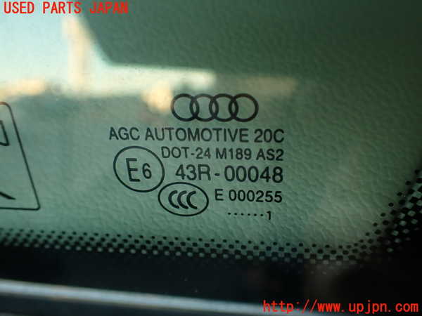 2UPJ-9233581380]アウディ・A4(8KCDN)右クォーターガラス 中古(43R-00048 M189)_4