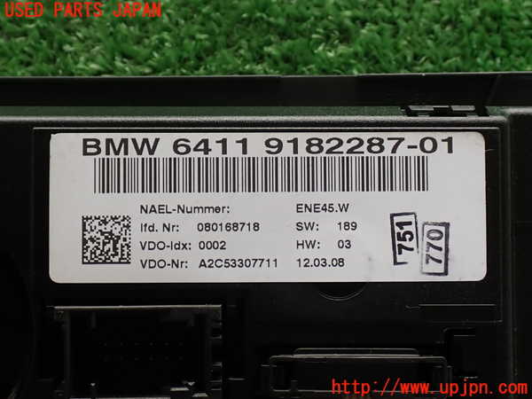 2UPJ-9233616066]BMW 320i E90(VA20)エアコンスイッチ1 中古_3