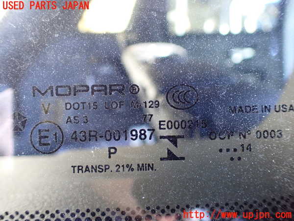 1UPJ-9233721380]ジープ・チェロキー(KL32)右クォーターガラス MOPAR M-129 中古_2