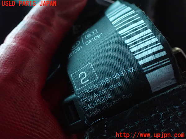 2UPJ-9233777155]シトロエン・DS 3(A5C5F04)右2列目シートベルト 中古_2