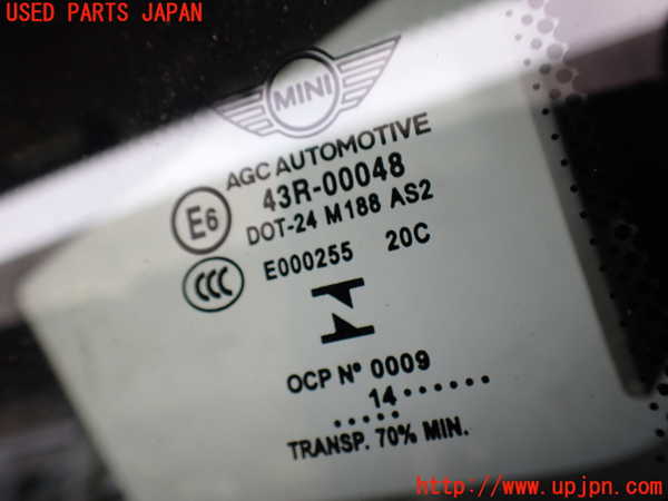 2UPJ-9233801380]BMW ミニ(MINI)クーパーS(XM20)(F56)右クォーターガラス 中古(43R-00048 M188)_2
