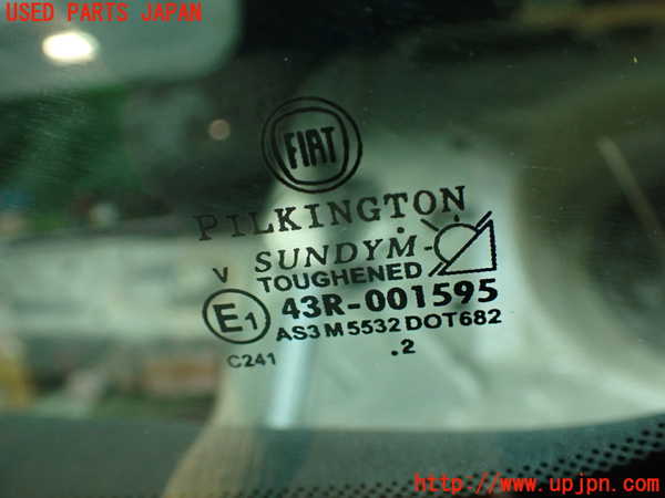 2UPJ-9233811382]アバルト・595(312142)左クォーターガラス (43R-001595) 中古_3