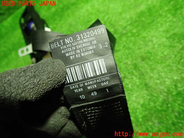 1UPJ-9233847045]ボルボ・C30(MB4204S)運転席シートベルト 中古_2