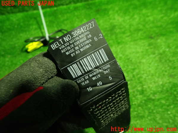 1UPJ-9233847155]ボルボ・C30(MB4204S)右2列目シートベルト 中古_2