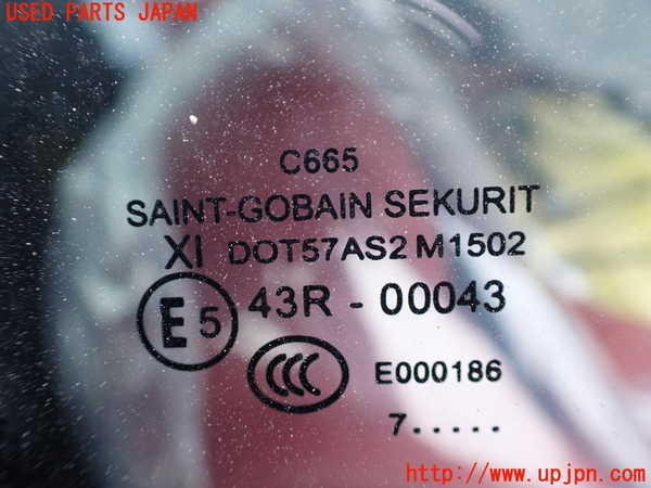 1UPJ-9233851380]マセラティ・クアトロポルテ(MQP30A)右クォーターガラス 中古 SAINT-GOBAIN SEKURIT M1502 43R-00043_2