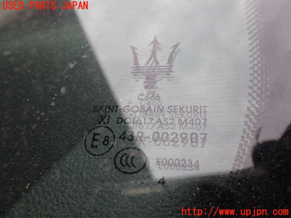 1UPJ-9233851560]マセラティ・クアトロポルテ(MQP30A)リアガラス 中古 SAINT-GOBAIN SEKURIT M407 43R-2907_2
