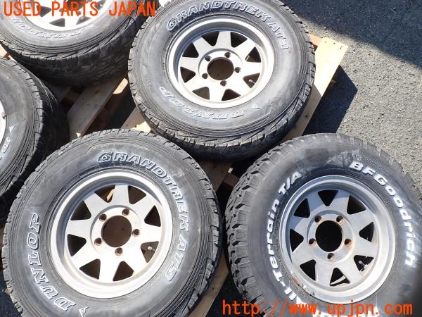 3UPJ=9233890916]三菱 ジープ(J54)ENKEI BAJA SPOKE エンケイ バハスポーク ホイール 15×6JJ +13 PCD139.7 5穴 5本 中古_2