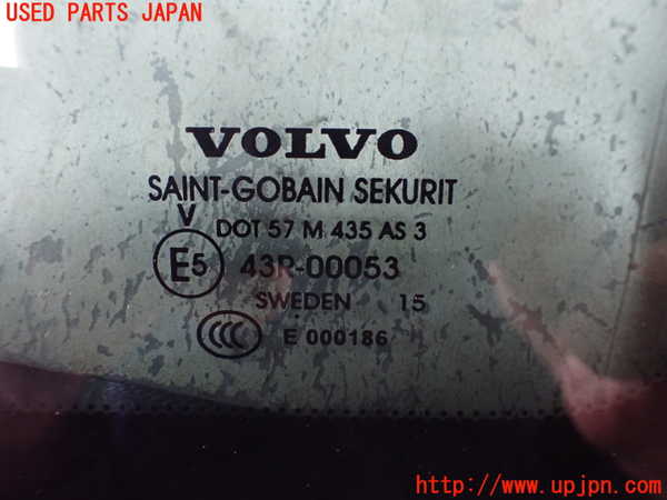 2UPJ-9233971380]ボルボ・V70(BB420W)右クォーターガラス 中古(43R-00053 M435)_2