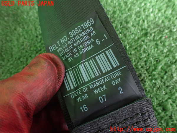 2UPJ-9233977185]ボルボ・V70(BB420W)左2列目シートベルト 中古_2