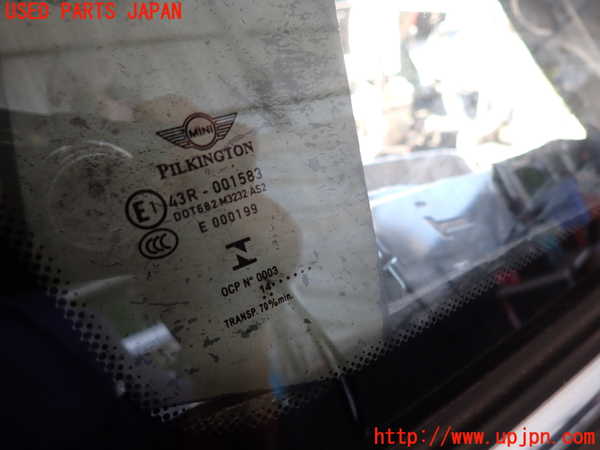 2UPJ-9234031382]BMW ミニ(MINI)クーパーD クロスオーバー(XD20F)左クォーターガラス (43R-001583) 中古 (R60)_2