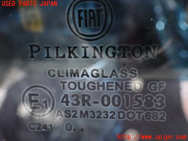 2UPJ-9234091380]フィアット・500(31212)右クォーターガラス 中古 PILKINGTON M3232 43R-001583_2