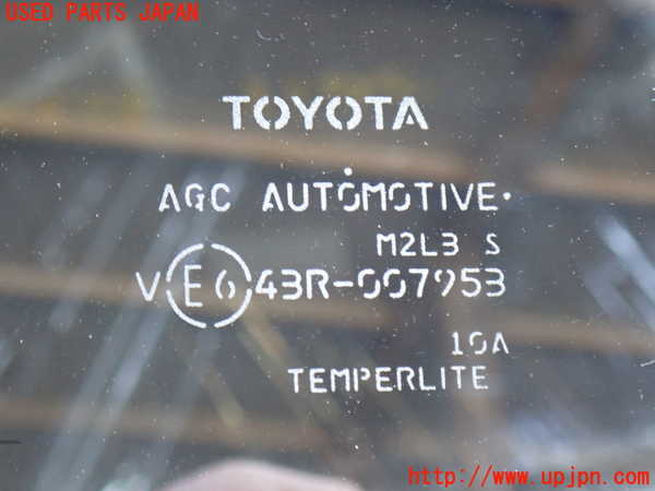 2UPJ-9234111382]カローラ クロス ハイブリッド(ZVG16)左クォーターガラス 中古 AGC M2L3 43R-007953_3