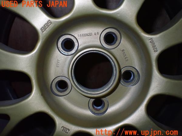 3UPJ=9234130917]GR86(BRZ)RC(ZN8)SUBARU純正 STI BBS RG362 ホイール 16×6.5JJ +48 PCD100 5穴 4本 中古_4