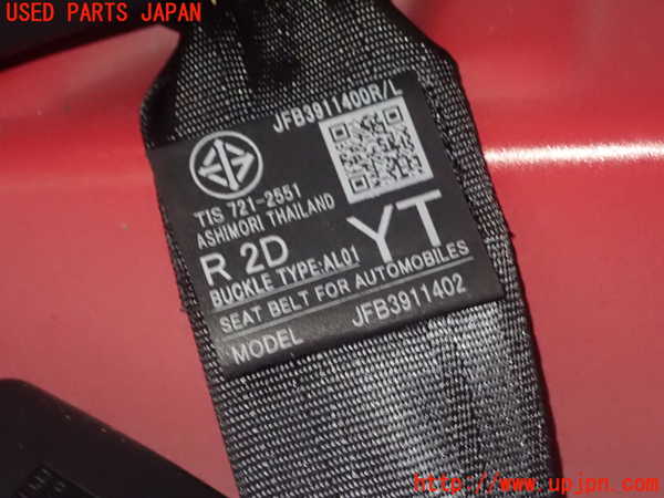 1UPJ-9234147155]GR86(BRZ)(ZN8)右2列目シートベルト 中古_2