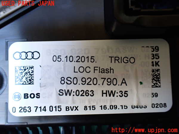 1UPJ-9234166170]アウディ・TT クーペ(FVCHH)スピードメーター 中古_4