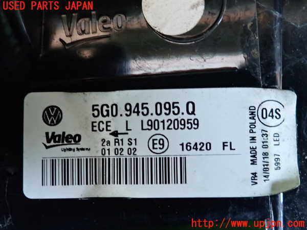 2UPJ-9234191536]VW ゴルフ(AUCJZ)左テールランプ 中古_4