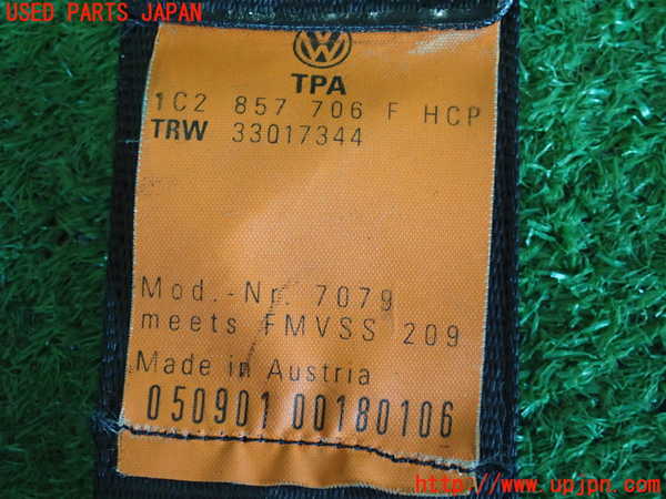 2UPJ-9234227045]VW ニュービートル(9CAWU)運転席シートベルト 中古_4