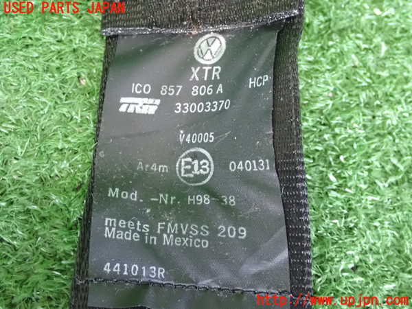 2UPJ-9234227155]VW ニュービートル(9CAWU)右2列目シートベルト 中古_3