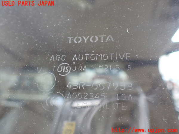 1UPJ-9234271382]ヴェルファイアハイブリッド(ATH20W)左クォーターガラス 中古 AGC M2L3 43R-007953_3