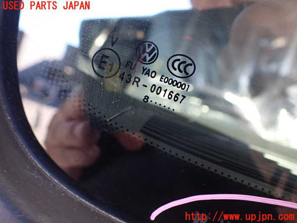 2UPJ-9234301380]VW ゴルフ トゥーラン(1TBLG)右クォーターガラス 中古 FUYAO 43R-001667_3
