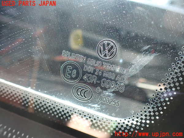 2UPJ-9234301202]VW ゴルフ トゥーラン(1TBLG)左フロント三角窓ガラス 中古 SPLINTEX M68 43R-00048_2