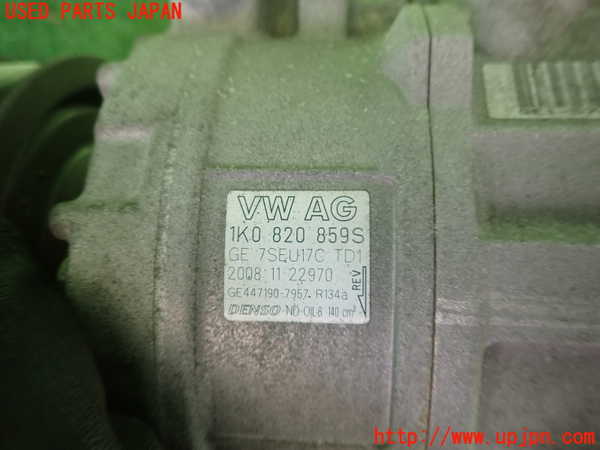 2UPJ-9234306025]VW ゴルフ トゥーラン(1TBLG)エアコンコンプレッサー 中古_3
