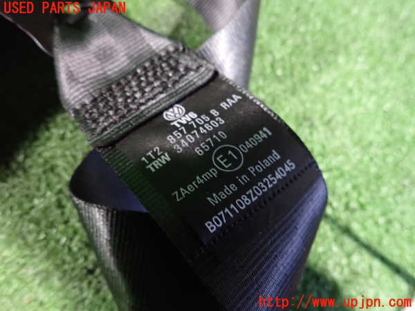 2UPJ-9234307075]VW ゴルフ トゥーラン(1TBLG)助手席シートベルト 中古_2