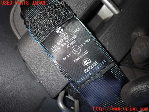 2UPJ-9234307185]VW ゴルフ トゥーラン(1TBLG)左2列目シートベルト 中古_2