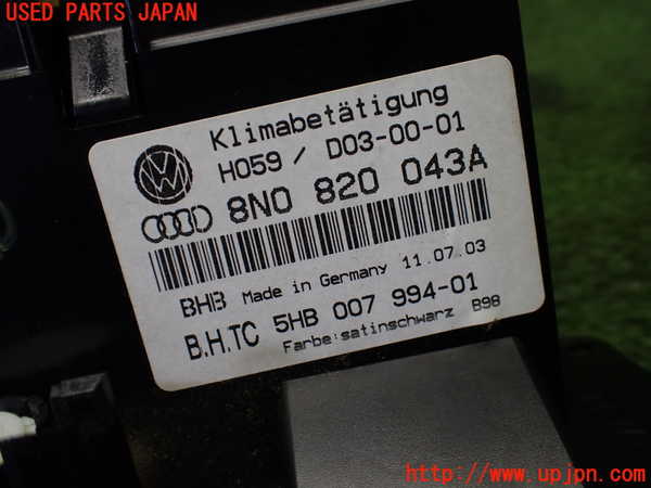 1UPJ-9234406066]アウディ・TT ロードスター(8NAUQ)エアコンスイッチ1 中古_4