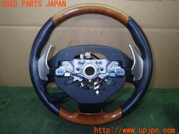 3UPJ=9234460617]レクサス IS250 バージョンL(GSE20)中期 純正 ステアリング ウッドコンビ 木目 中古_2