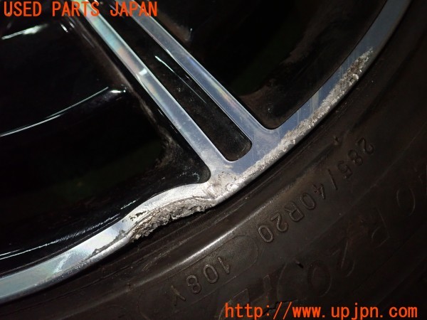 3UPJ=9234550921]ポルシェ タイカン 4S(J1NB 9J1型)純正 タイヤホイール 20×9J +54 11J +60 PCD130 5穴 4本 難有 中古_2