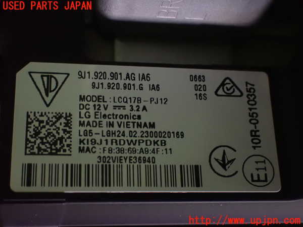 2UPJ-9234556170]ポルシェ・タイカン 4S(J1NB)スピードメーター 中古_3