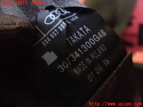2UPJ-9234697155]アウディ・A1 スポーツバック(8XCZE)右2列目シートベルト 中古_2