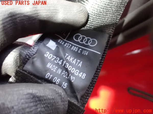 2UPJ-9234697185]アウディ・A1 スポーツバック(8XCZE)左2列目シートベルト 中古_2