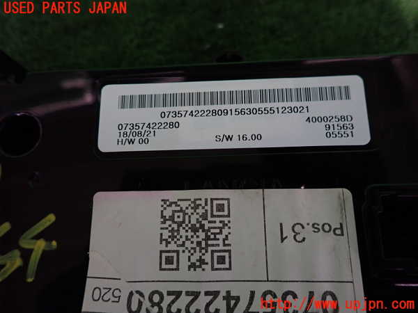 2UPJ-9234796066]ジープ・レネゲード(BV13PM)エアコンスイッチ1 中古_3