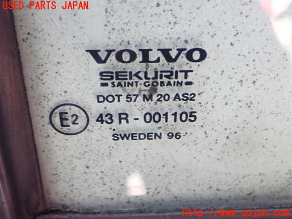 1UPJ-9234811290]ボルボ・940(9B230)右後ドア 中古 SAINT-GOBAIN SEKURIT M20 43R-001105_2