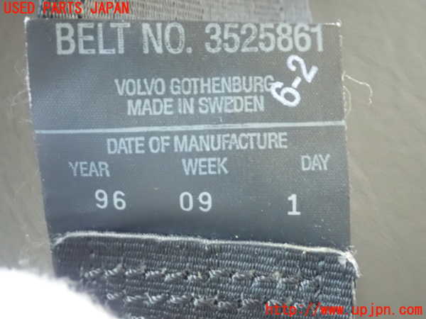 1UPJ-9234817185]ボルボ・940(9B230)左2列目シートベルト 中古_3