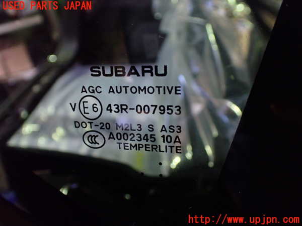 1UPJ-9234831380]インプレッサ(GU7)右クォーターガラス 中古_2