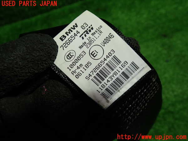 1UPJ-9234847155]BMW X3 F25(WX35)右2列目シートベルト 中古_2