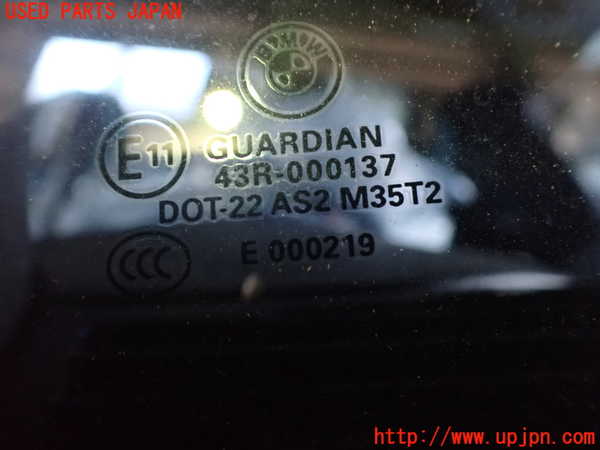 2UPJ-9234881382]BMW X3(WX20)左クォーターガラス (43R-000137) 中古 (F25)_2