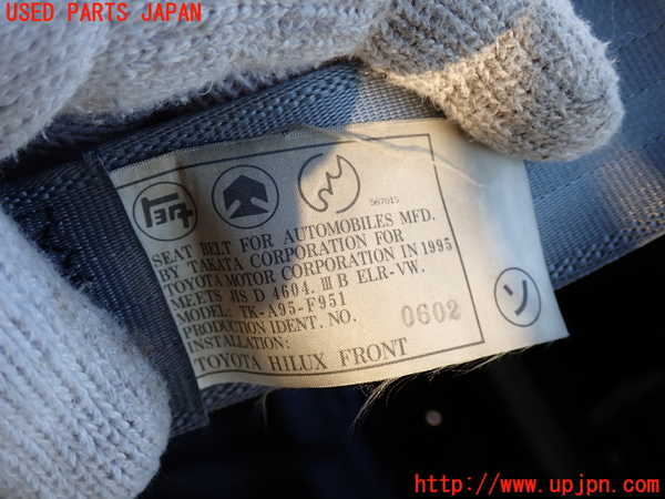 2UPJ-9234897045]ハイラックスサーフ N130系 4ドア(KZN130W)運転席シートベルト 中古_3
