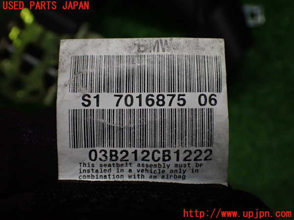 2UPJ-9234937075]BMW Z4 ロードスター(BT30)(E85)助手席シートベルト 中古_3