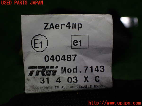 2UPJ-9234937075]BMW Z4 ロードスター(BT30)(E85)助手席シートベルト 中古_4